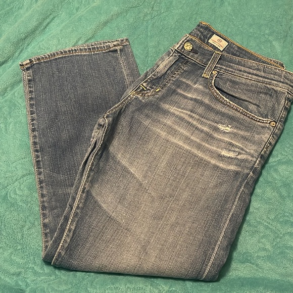 AG Adriano Goldschmied EX-BF CROP BOYFRIEND Women's size 28 Jeans Distressed USA - Picture 6 of 11